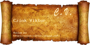 Czink Viktor névjegykártya